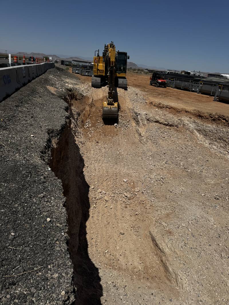 Heavy equipment excavation